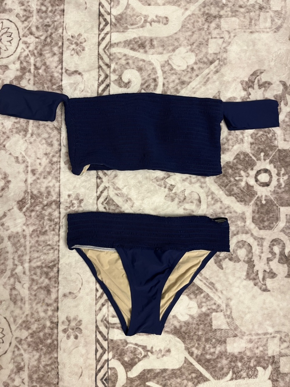 Allihop Bandeau Bikini Set in Deep Navy